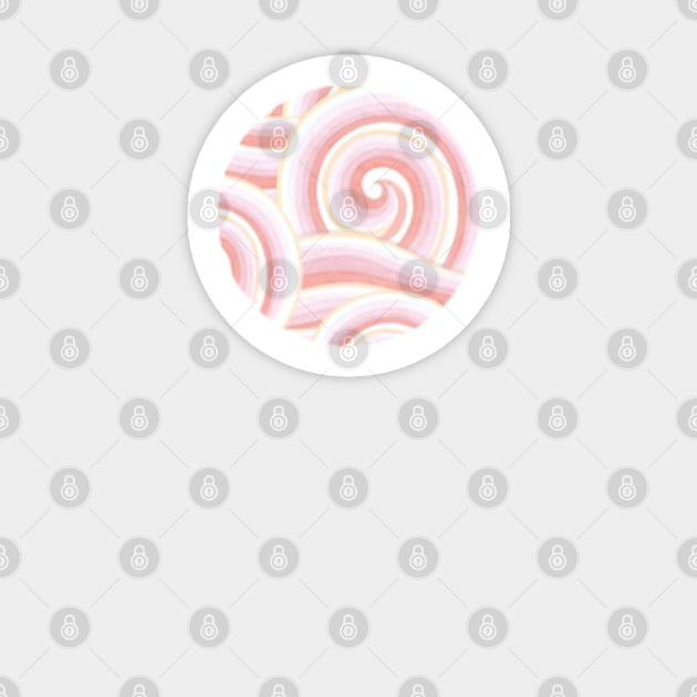 Pink Auspicious Waves Sticker by PatriciaSheaArt